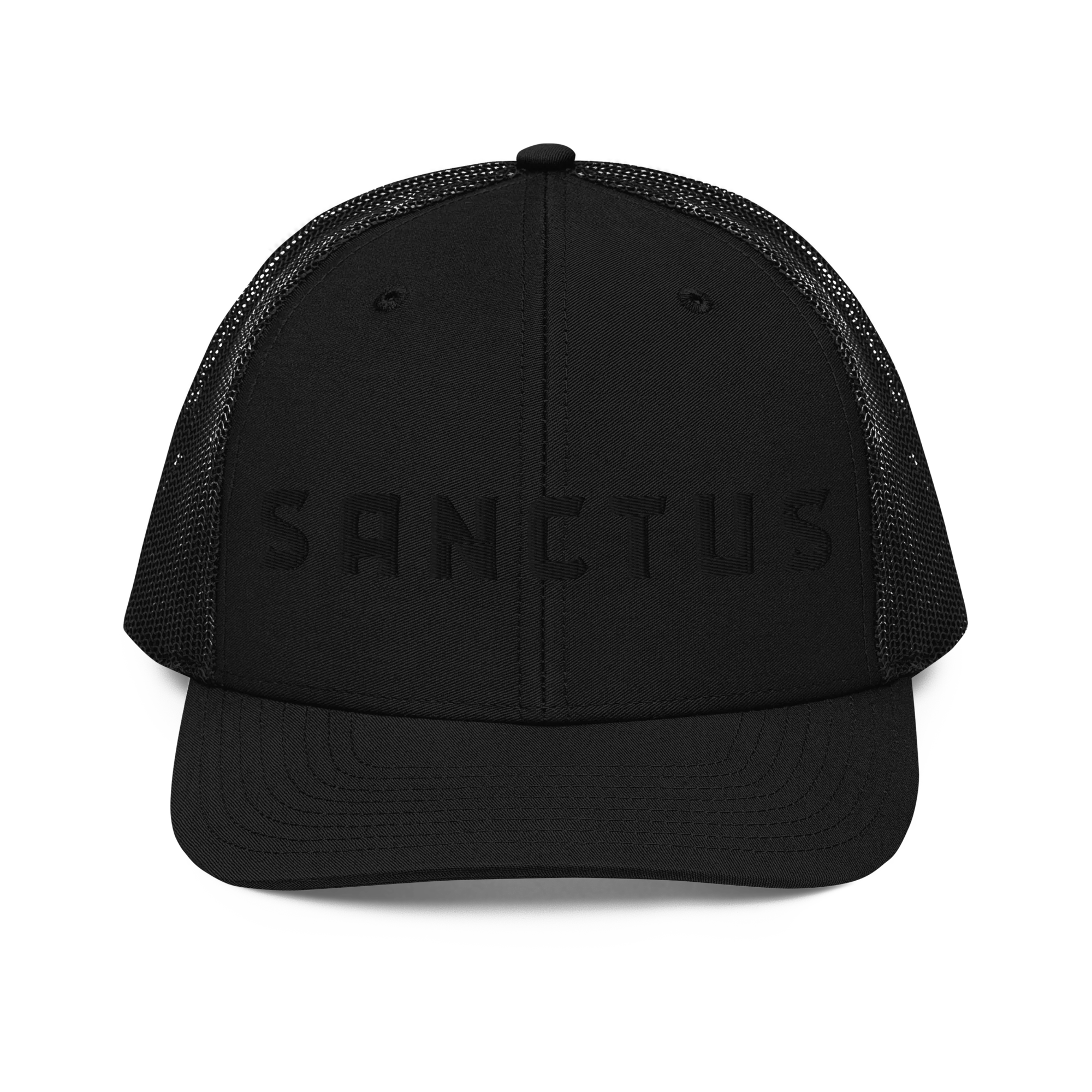 Sanctus Black on Black 3D Puff Trucker Cap - Image 5