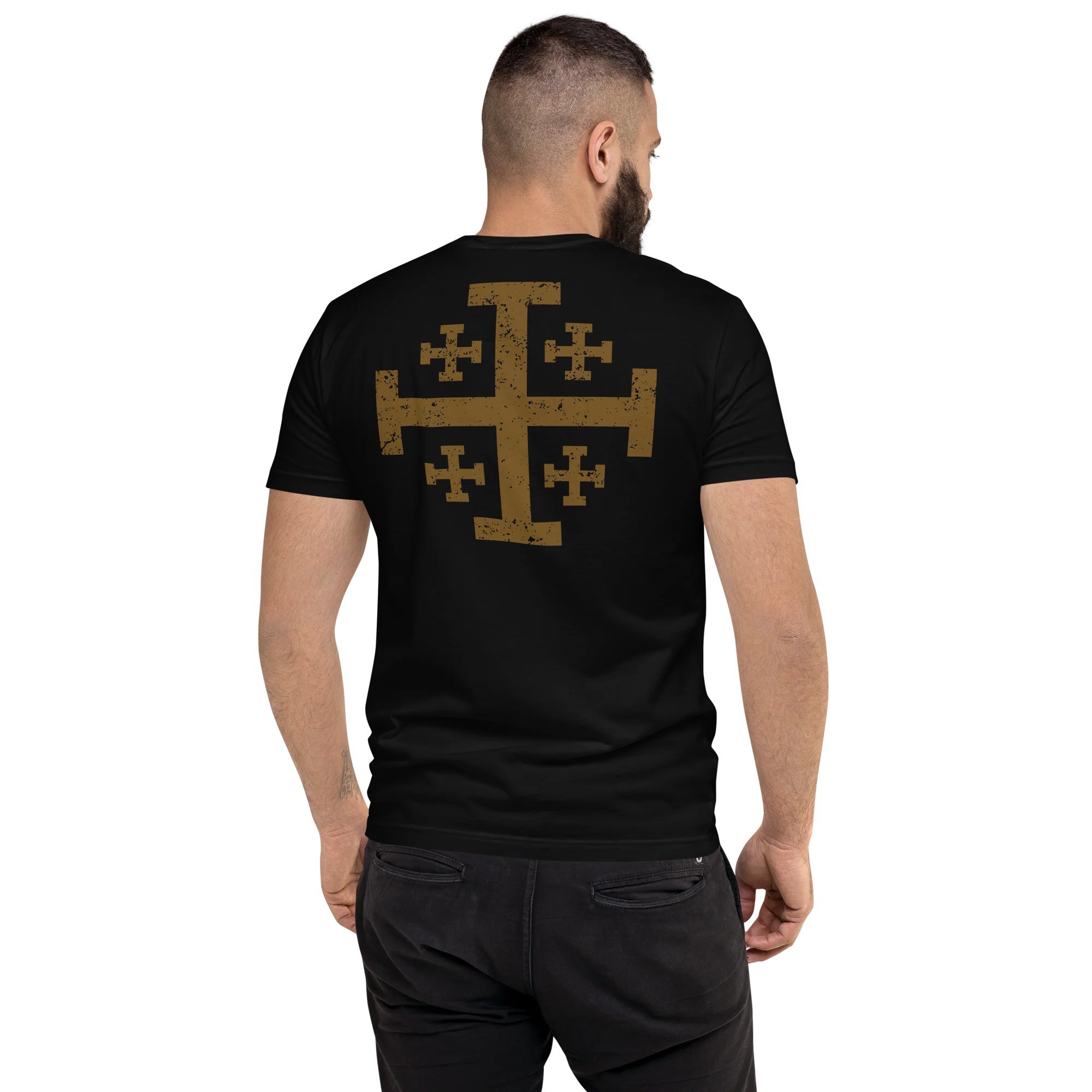 Deus Vult Powerlifter Fitted T-shirt - Image 7